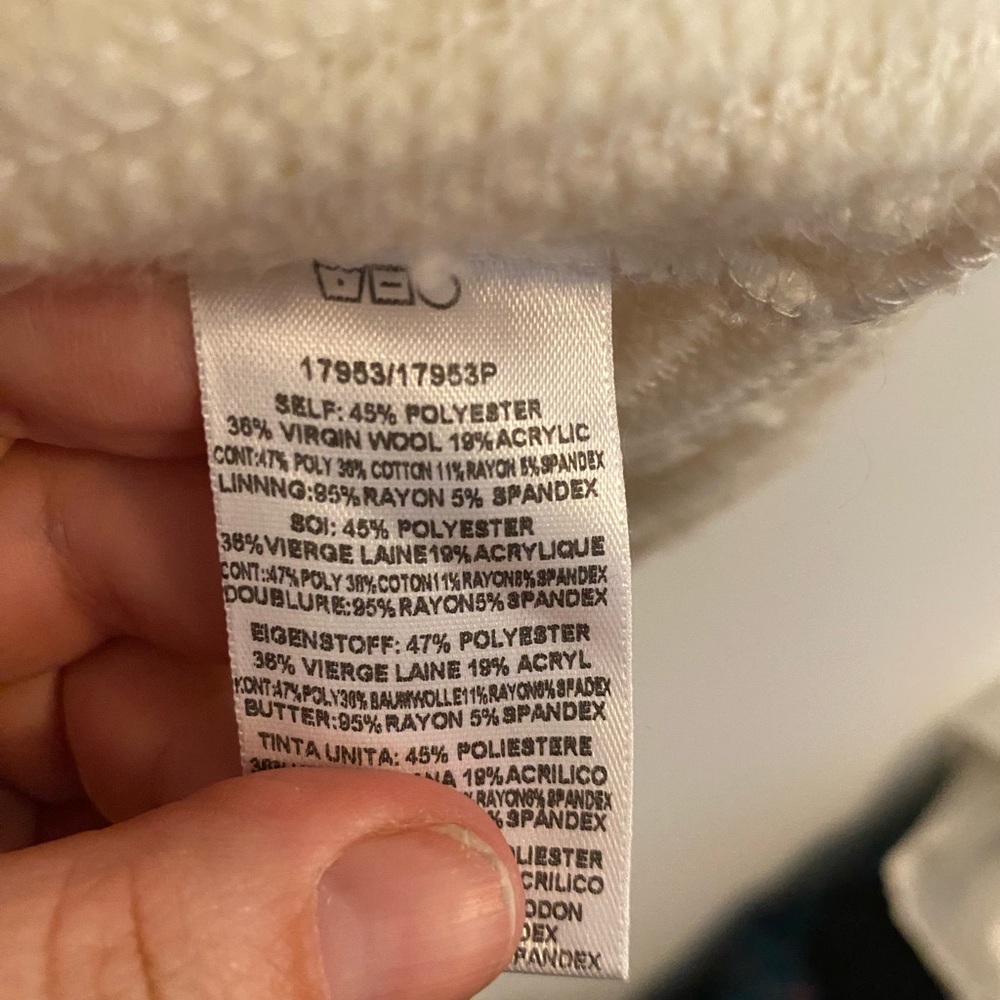 Anthropologie Cream and Gray Sweater by Dolan - Picture 3 of 4